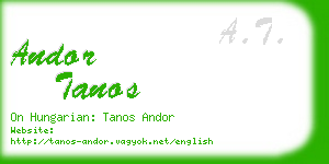 andor tanos business card